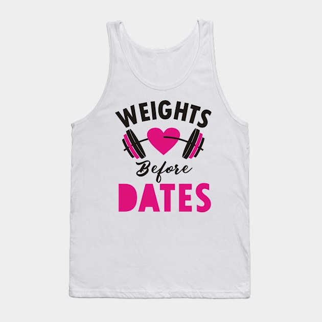 WEIGHTS BEFORE DATES Tank Top by Lin Watchorn 